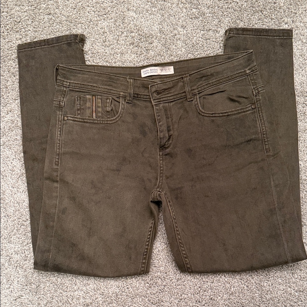 Zara Women’s Brown Straight Leg Jeans